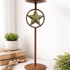Yankee Candle Primitive Barn Star Candelabra Pillar Holder Rustic